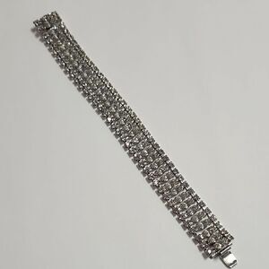 B David Vintage Rhinestone Bracelet in Silver